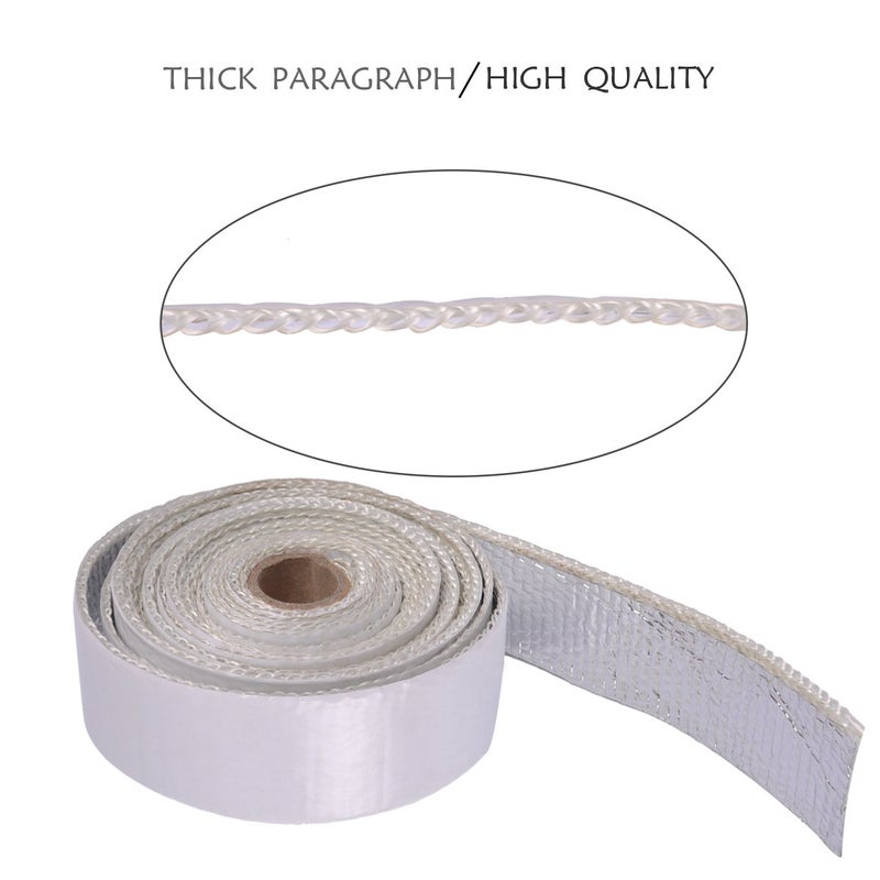 AutoEC Heat Shield tape, Self-Adhesive Heat Reflective Tape Roll, Adhesive Backed Heat Barrier for Car, Truck, Motorcycle (1.5"X 15') - Image 4